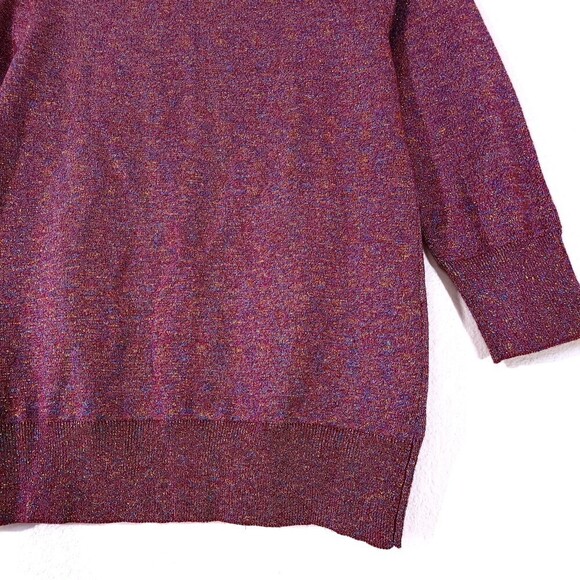 NEW Modcloth Charter School Metallic Button Down Cardigan Sweater Burgundy Small - Picture 8 of 9